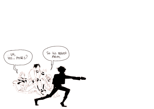 sakuraplumskyes:  runmonsterun:  The Paladins discuss the source of Shiro’s “coolness.”   @goddessoftheworld look at them