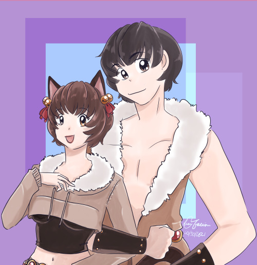 Nekosuris got a new vtuber model and it brought out my ranma &frac12; nostaliga, so I did some thing