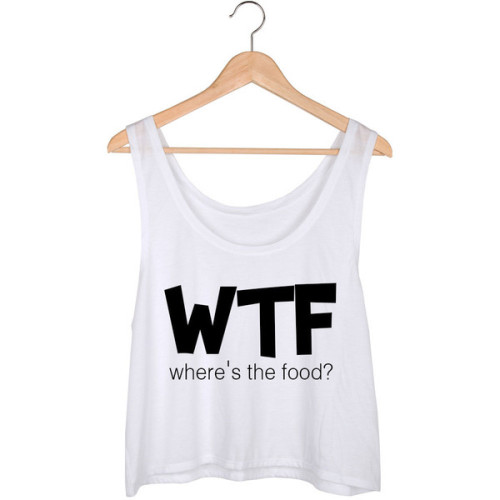 joykitten267:  Wtf Wheres the Food Girls Crop Top   ❤ liked on Polyvore (see more print tops)