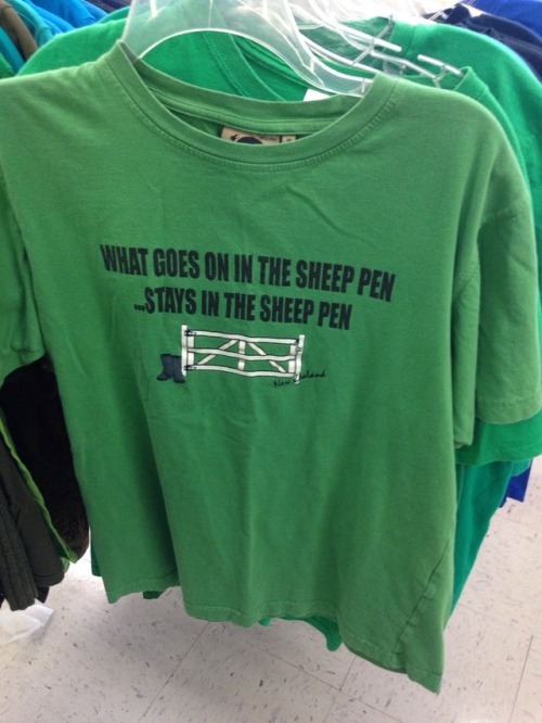 thriftstoreoddities:I found these two incredibly cryptic shirts at goodwill