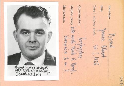  THE REAL JAMES BOND: 007’S FILE FOUND IN THE IPN’S ARCHIVE»  James Albert Bond from Devon came to W