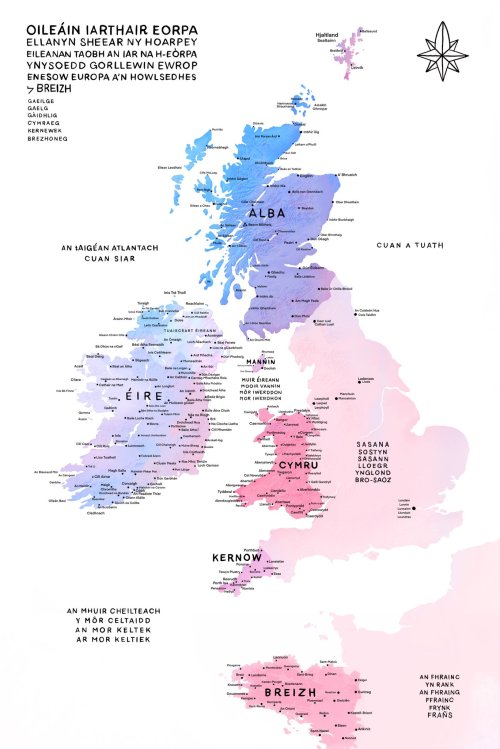 The Celtic Nations With Their Native Place Names.