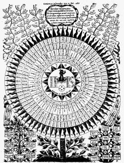 alwaysinsearchoflight:  The 72 Names of GodFrom Kircher’s OEdipus AEgyptiacus&ldquo; This rare cut shows the name of God in seventy-two languages inscribed upon the petals of a symbolic sunflower. Above the circle are the seventy-two powers of God accordi