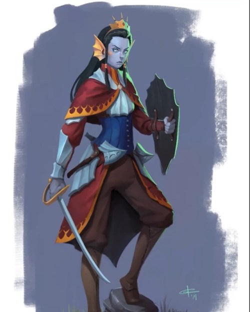 Una comisión que termine recientemente de un personaje de D&amp;D, me gusto mucho trabaja