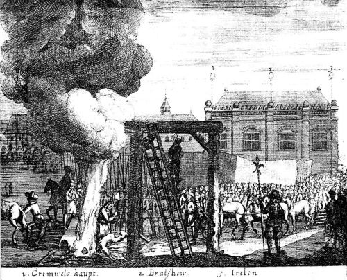 The Execution of Oliver Cromwell,  In May of 1659 the English Commonwealth of Oliver Cromwell c