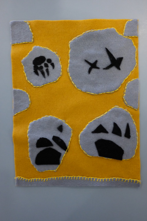 Final Stitched Felt Art Set 2 for ‘Project Earthworks’ Exhibition at The People’s Museum, Manchester