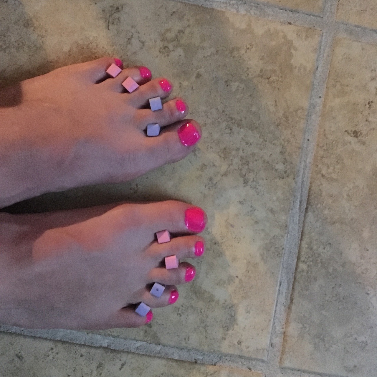 Decided to go with neon pink for the week   Love doing my nails  Love sissy cuck