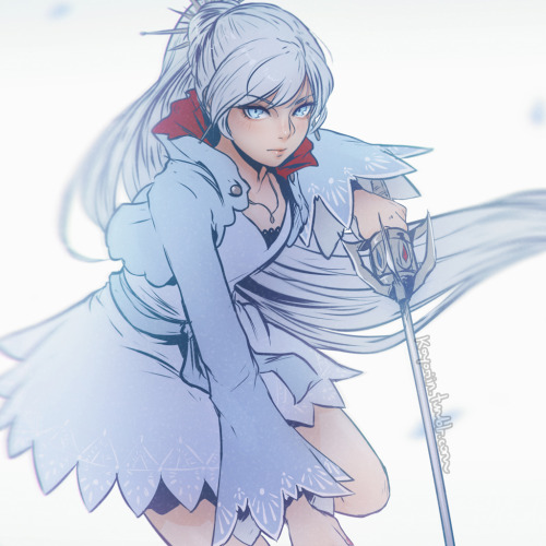 koyoriin:  http://www.pixiv.net/member.php?id=12576068http://instagram.com/koyori_n Drawing of Weiss! (So far I’ve also drawn Ruby, here.) 
