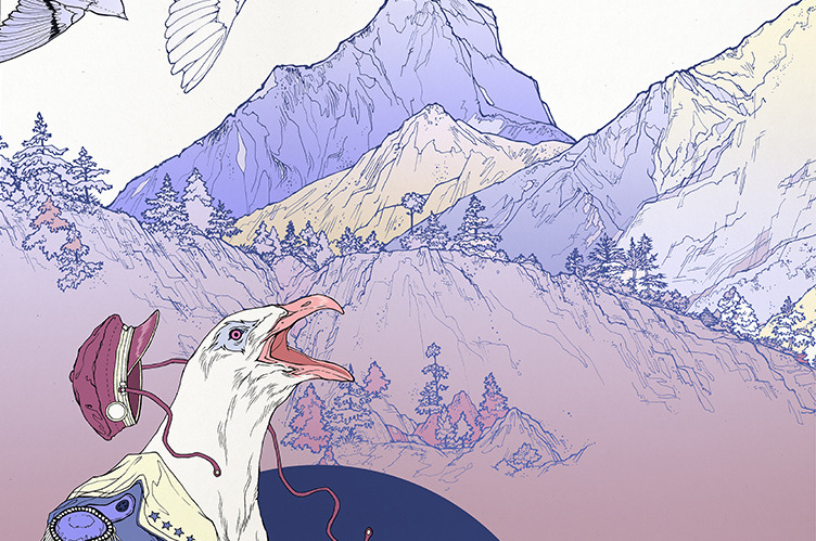 COMPARISON - my work and Jean Giraud (MOEBIUS)my work on the left, Moebius on the