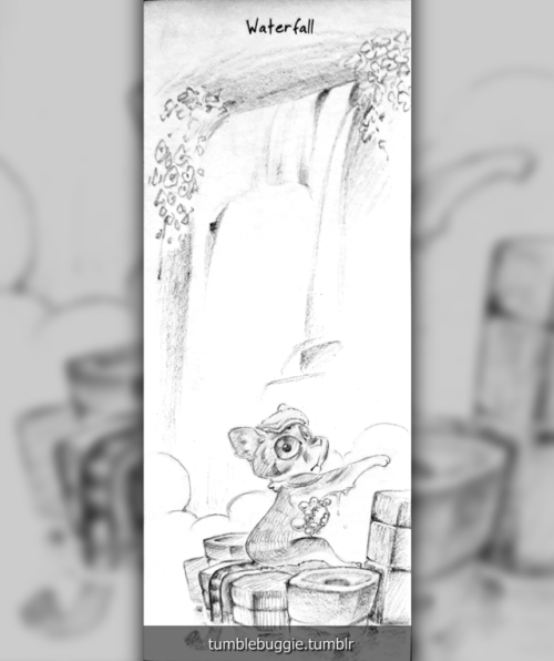 500 prompts #1…waterfall!got this huge drawing prompts book for chirstmas, guess i’ll be upda