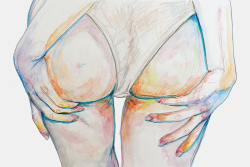 artforadults:weshouldbestrangers submitted———Justine - watercolor and pencilweshouldbestrangers