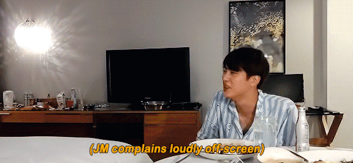 jeoncooky: SJ: Thanks for tuning i…..JM: HEY!!!!!!!1111111111111111 >:((((((((((((((Bonus: