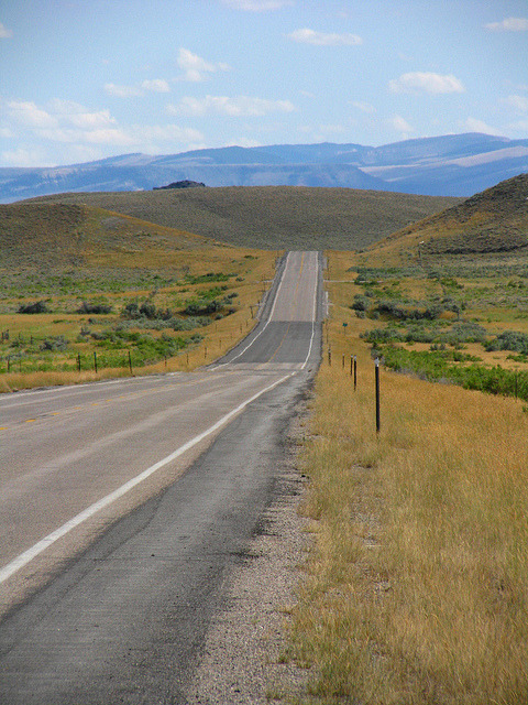 chillypepperhothothot: Lonely road, Wyoming by j.labrado on Flickr.
