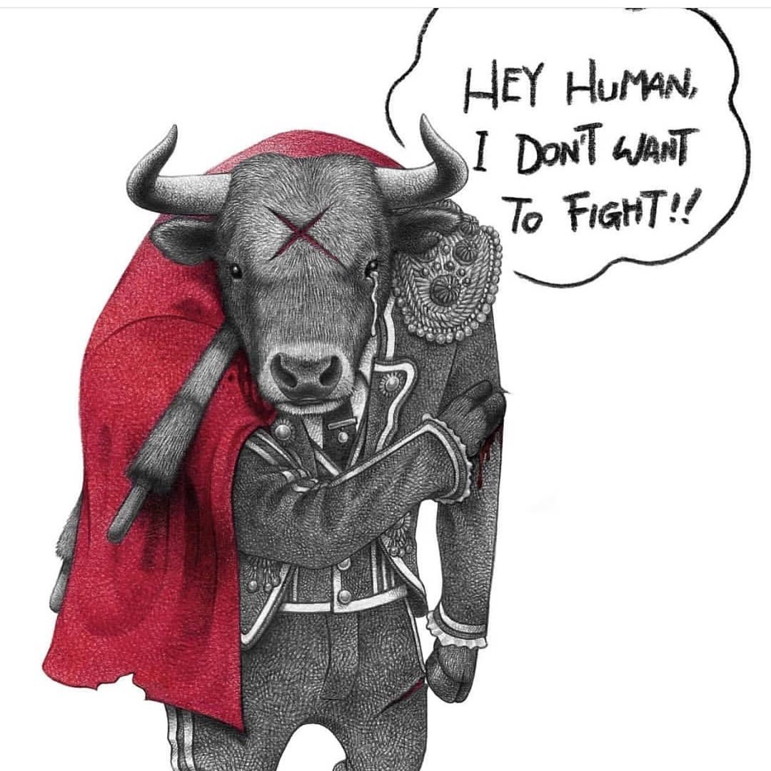 haladeliyim:  Stop Animal Cruelty!  (via Instagram - Artist Unknown) 