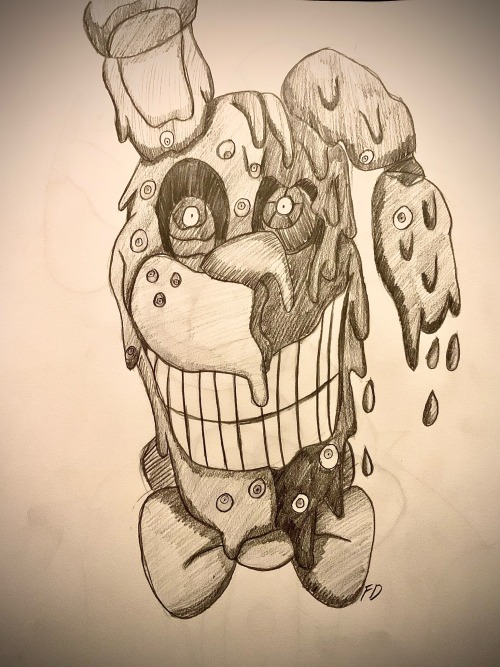 Melted Choco-Bonnie But I Made Him More Spoopy