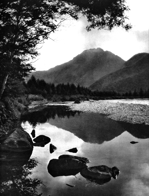 Yakegadake, Japan - Yakegadake Mountain area. This picture is around 100 years old.