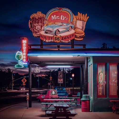 highways-are-liminal-spaces: Moodboard for paranormal investigators roadtrip down route 66 (pho