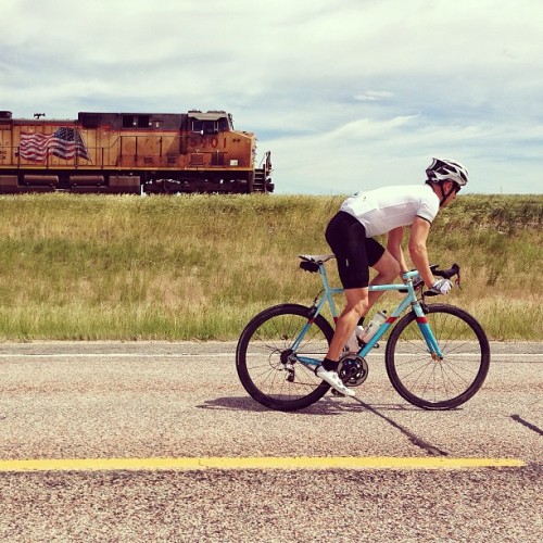 leaveitontheroad:  Sure, lets do train sprints. Stage 10 is done and we are in South Dakota. 148 mil