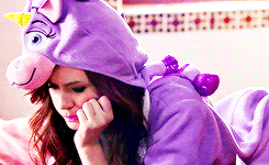 selfiebc:  Eliza Dooley wearing her unicorn pajamas 