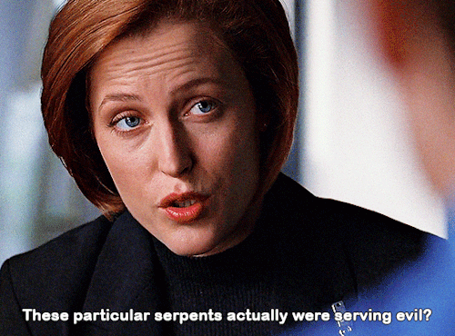 90Scully:  The X-Files. 7X9 “Signs And Wonders.”  Scully: Maybe It’s Symbolic.