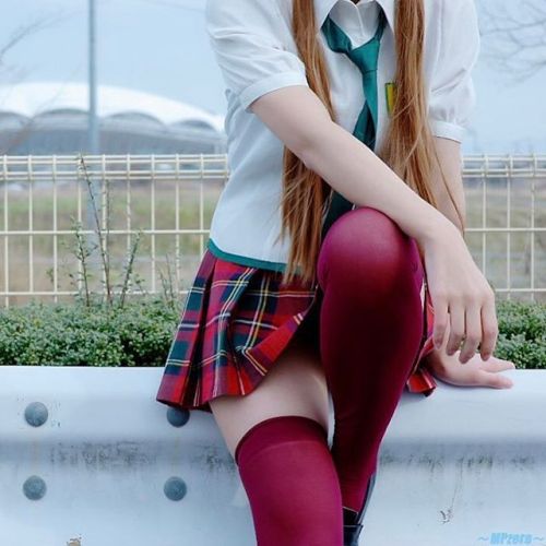 #makinamimari #evangelion #cosplay #anime #japan #zettairyouiki #stockings #medias #kneehighsocks #a