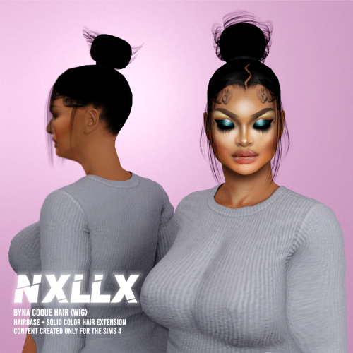 baddienxllx: Byna Coque Hair (wig)  has:• 1 swatches• texture entirely made by me.• maximum quality 