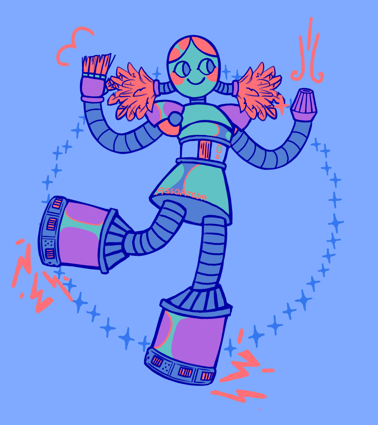 Art Blog — Cute Girltober | Day 25 : Robot Maid She'll help...