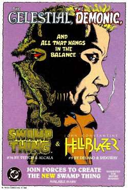 dcdark:  Swamp Thing / Hellblazer House ad