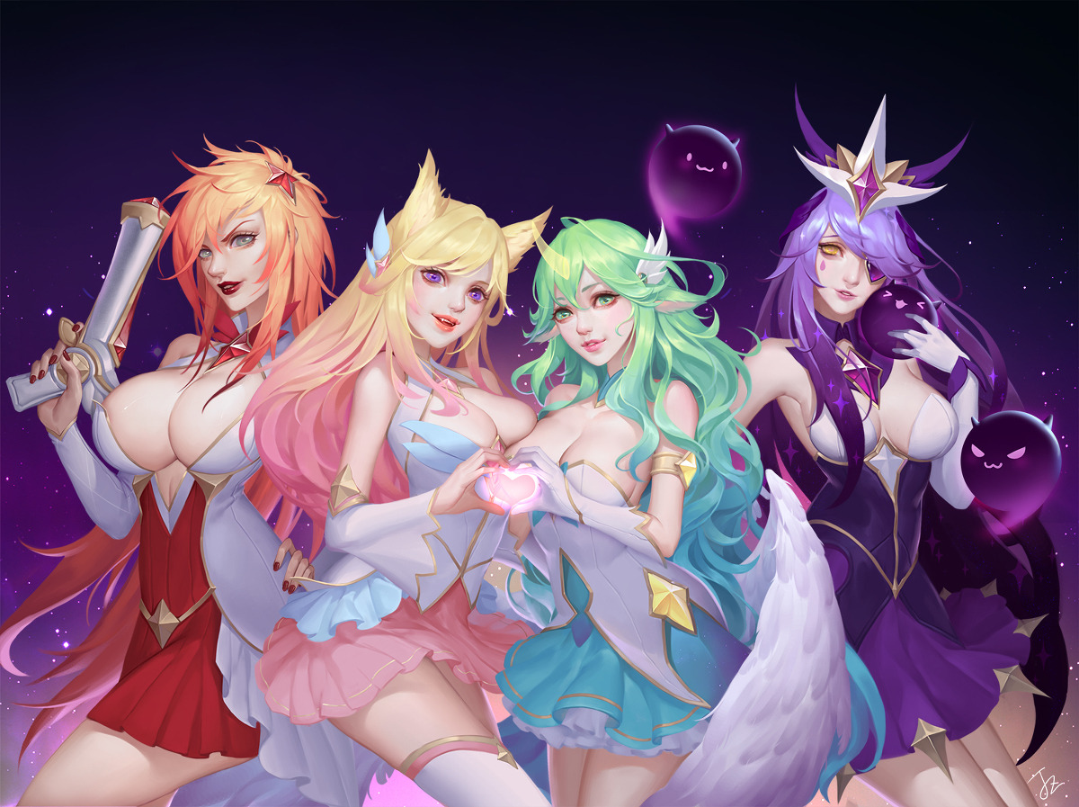 rarts:    Star Guardian Miss Fortune, Ahri, Soraka, Syndra (skins): League of Legends