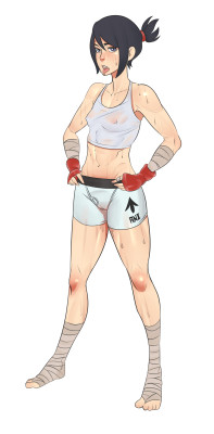 johndoe-art:  Sweaty Rukia commission for