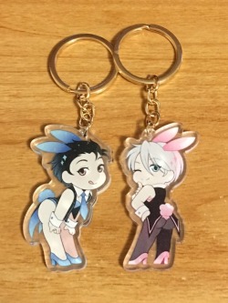 animeg0ddess:BUNNY VICTUURI KEYCHAINS. THEY ARE SO FRIGGING CUTE!! 😆❤️  I love them so much! Thank you @princessharumi! Visit their shop at http://catscrown.tictail.com/ YAY i’m very glad they arrived to you alright !! Thank you for supporting