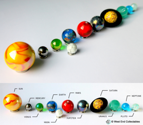 captainoftheseaqueen: sosuperawesome: Solar System Marbles, Aqua Crystal and Recycled Glass Globes a