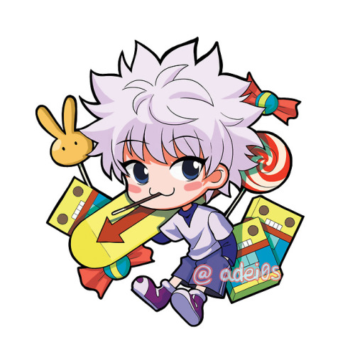I’m making some 3″ hxh vinyl stickers! I’ll be at fanime table#214. Please come and say hi!