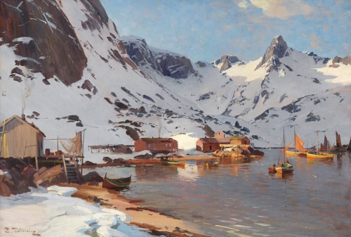 Norwegian landscapes, Even Christophersen Ulving (1863-1952)