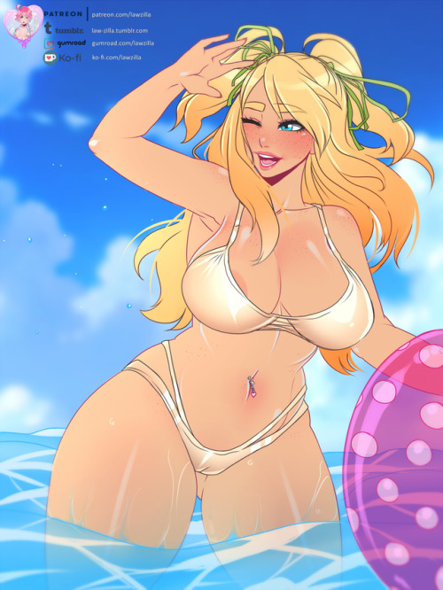   Finished commission of my Fallout 4 Sammy in the beach, this commission is for Bloodbournemin!Hi-res   all the versions are up in Patreon!!Versions include:  - Normal (Bikini) - Bikini lines/No bikini lines versions - Tan versions - Nude versions -