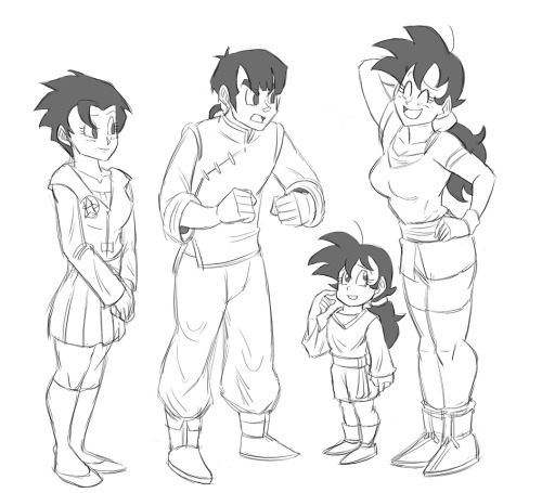   Anonymous said to funsexydragonball:I love the boxer family art! Could you do the femku family as well?  Itâ€™s about time I drew them all together in one piece (although Iâ€™m pretty sure I havenâ€™t drawn fem!Gohan before).