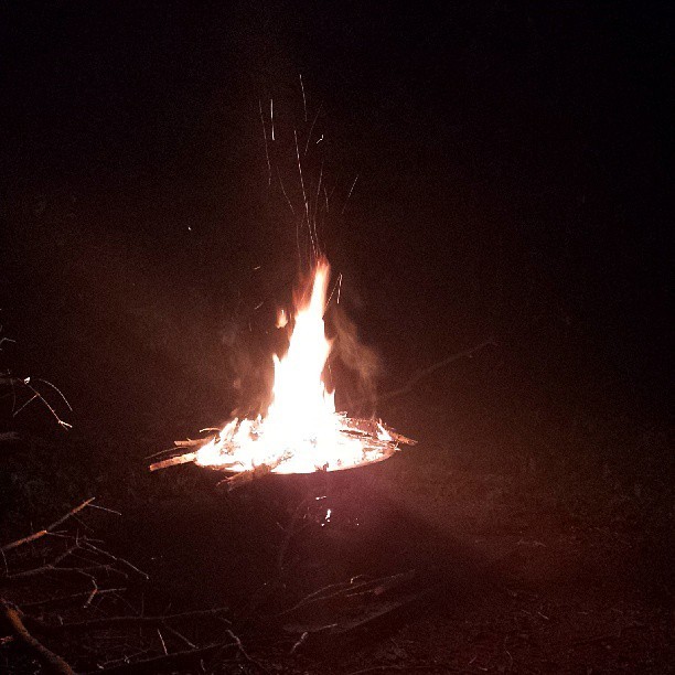 Hanging by the fire with Jose, Paul and a dew other people.