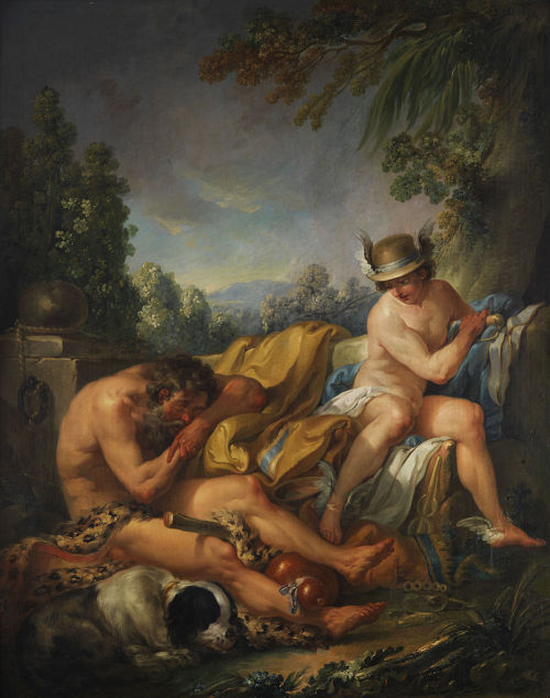 Mercury and Argus by Carle van Loooil on canvasprivate collection