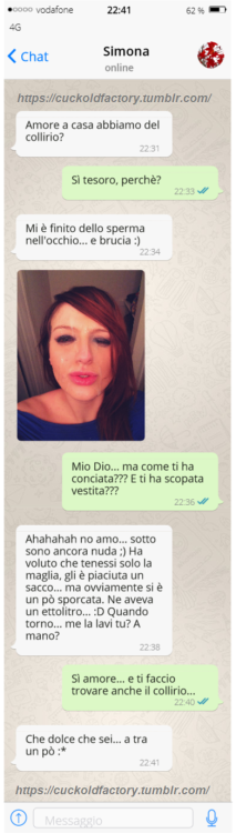 cuckoldfactory: Corna su WhatsApp: Pronti all’occorrenzaSe vi fate scopare la Donna, oltre alla scor