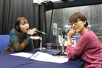 Inoue Marina (Armin), Park Romi (Hanji), and Hashizume Tomohisa (DJ Bertholt) for