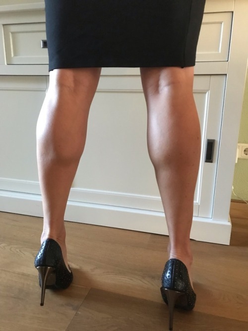 High Heels plus Muscular Calves! 