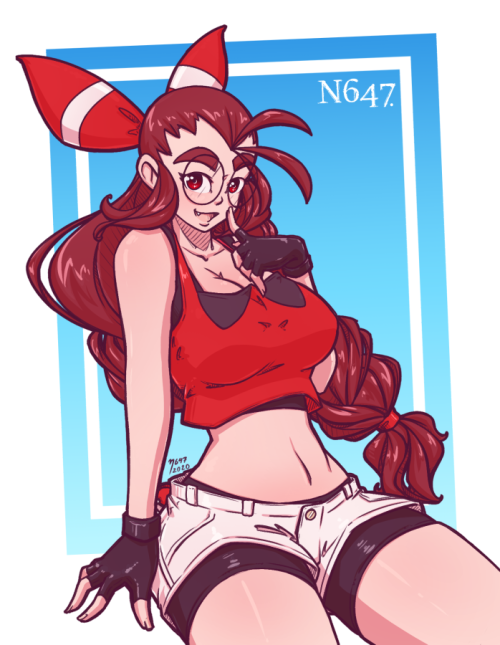 night647:My OC Megan cosplaying a bit as May from Pokemon. If you fell like supporting