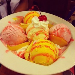 beatsandbebe:  How can you say no to this. ;) #congrats #baby #graduation #icecream #parfait #cherry #bananasplit 