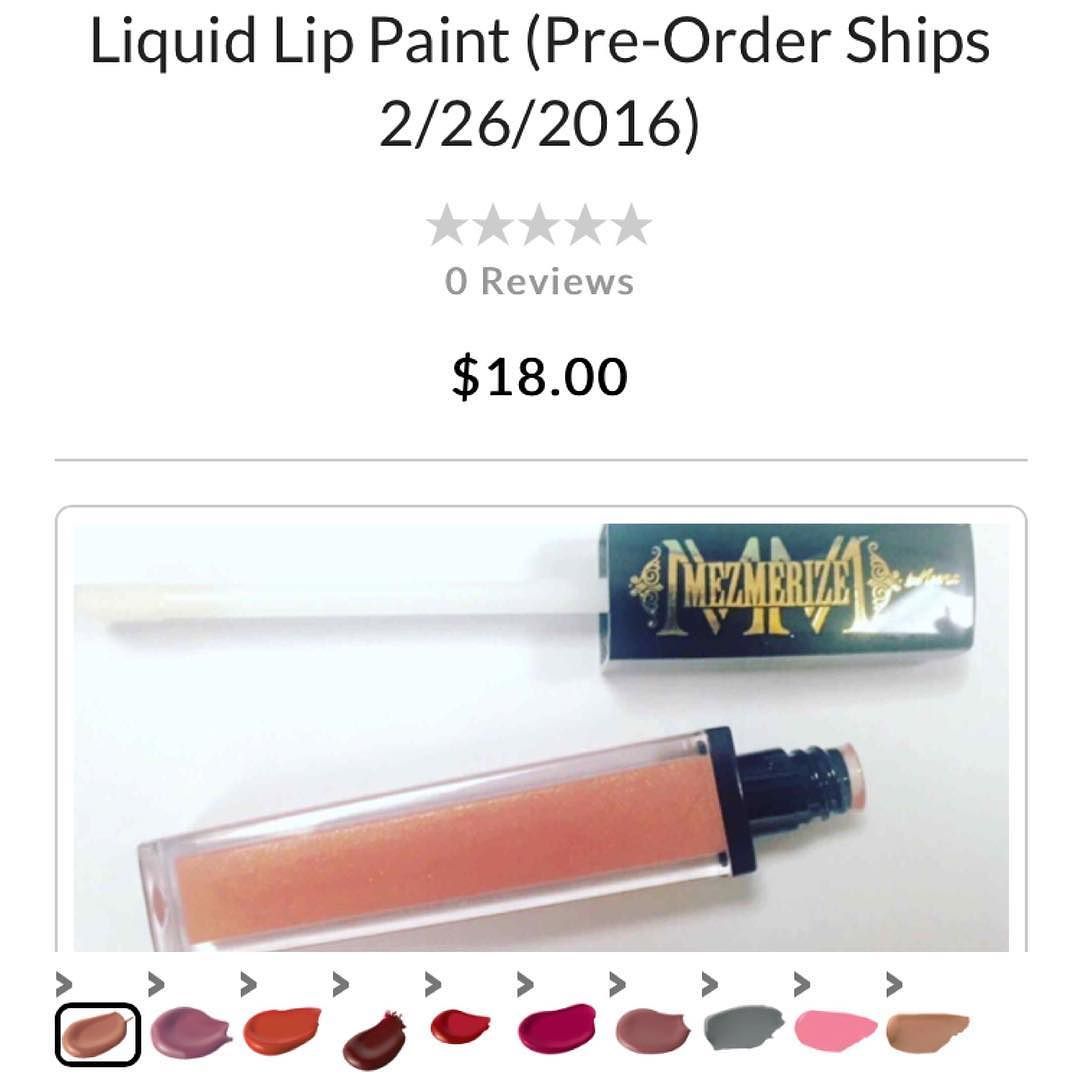 They are finally here!  Our new @mezmerizebymeena Liquid Lip Paint is available for