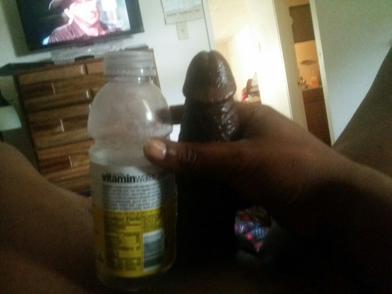 2uslave:  Which one you want to drink from? The vitamin water or my cock? Like for