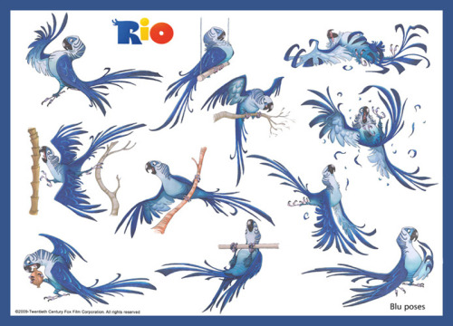 Rio - Blu, Jewel, Rafael &amp; Nigel character sheets