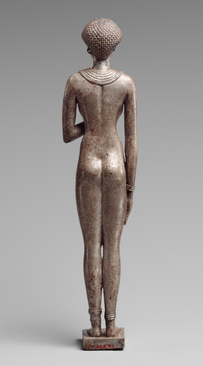 Ancient Egyptian statuette of a Woman, Late Period, Dynasty 26, reign of Necho II, ca. 610–595 B.C.