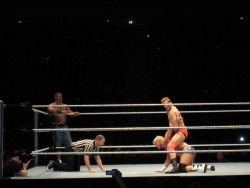 wweass:  rwfan11:  Ryder riding Ziggler in the middle of the ring! :-)  Cena looks like he’s enjoying the view!