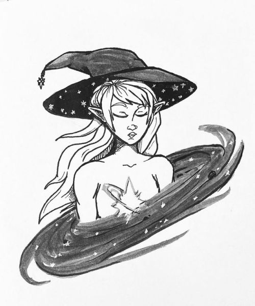 Day twelve is another day of only doing one prompt… I present to you my “galaxy witch” ✨#elen