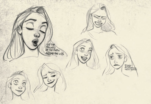 scurviesdisneyblog - Rapunzel model sheets by Glen Keane from The...